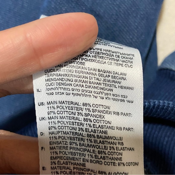 ADIDAS Originals French Terry Denim Crew Top Sweatshirt Blue Men’s Size S - Picture 7 of 10